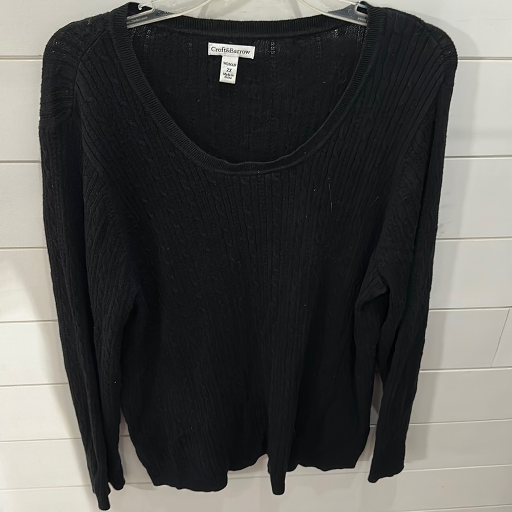 Black stretchy sweater